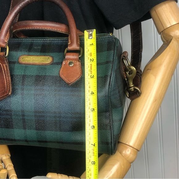 W Ralph Lauren Black Watch Plaid Boston Speedy Travel Bag - Picture 14 of 17